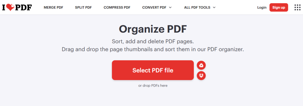 Add Blank Pages to PDF with iLovePDF 1