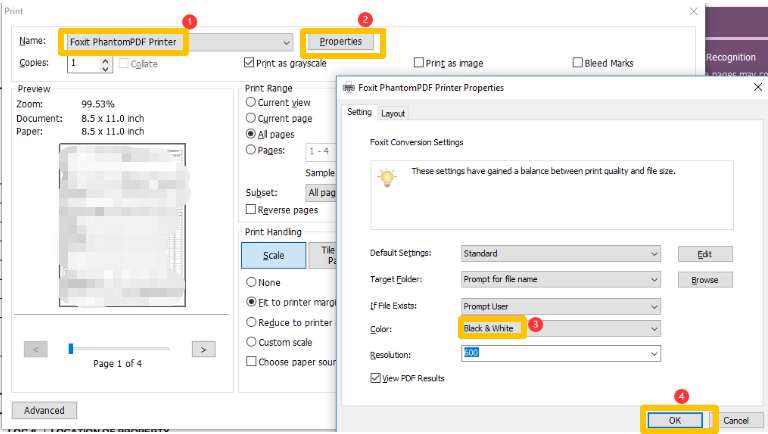 Convert PDF to Black and White Not Grayscale with Foxit