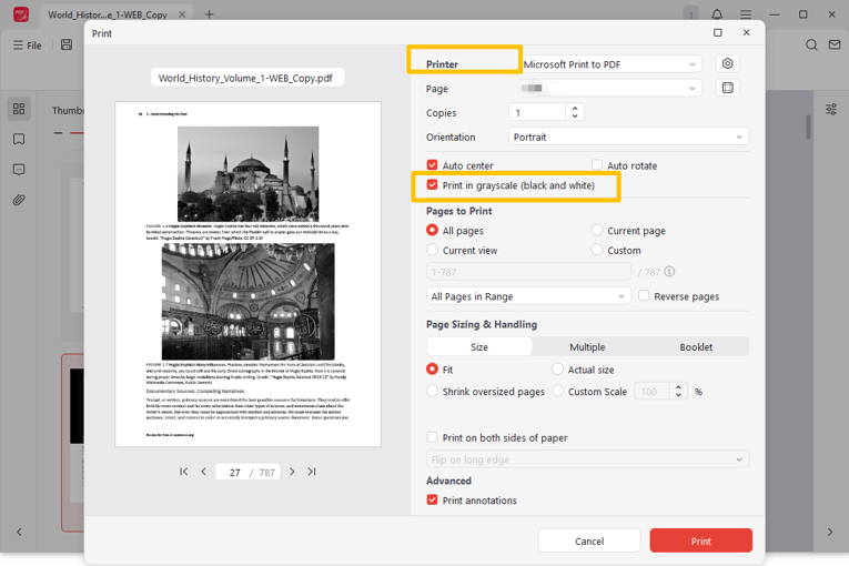 Convert PDF to Black and White with JOPDF 3