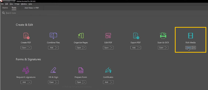 Embed Videos in PDF with Adobe Acrobat 1