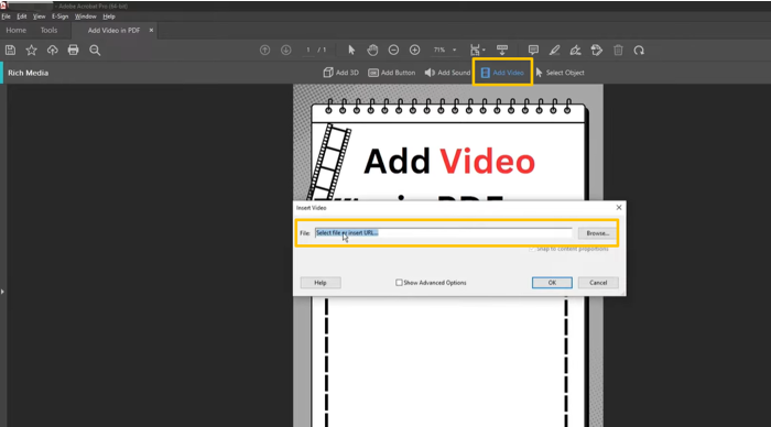 Embed Videos in PDF with Adobe Acrobat 2