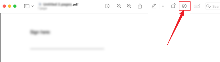 Click the Markup Toolbar option in Preview