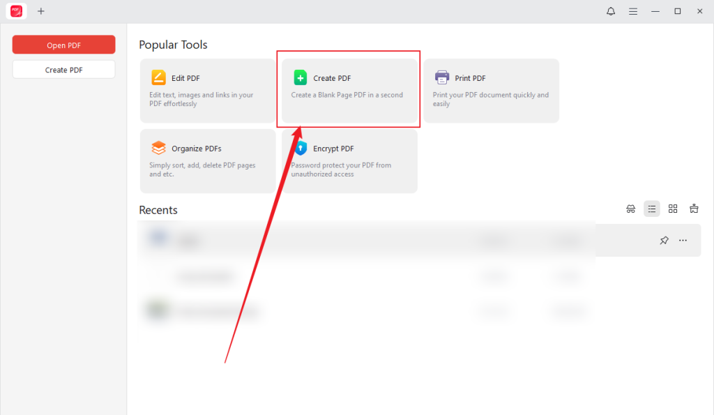 Click the Create PDF option in JOPDF