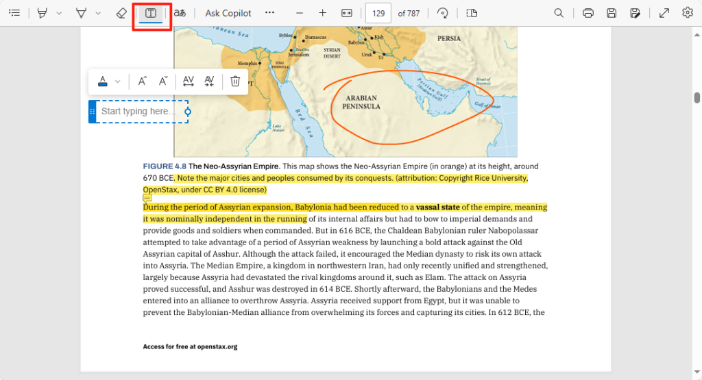 Edit a PDF for Free on Windows in Microsoft Edge step 5