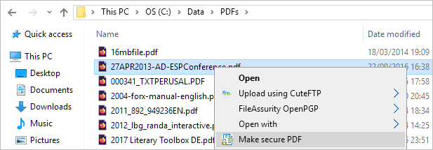 Make Secure PDF