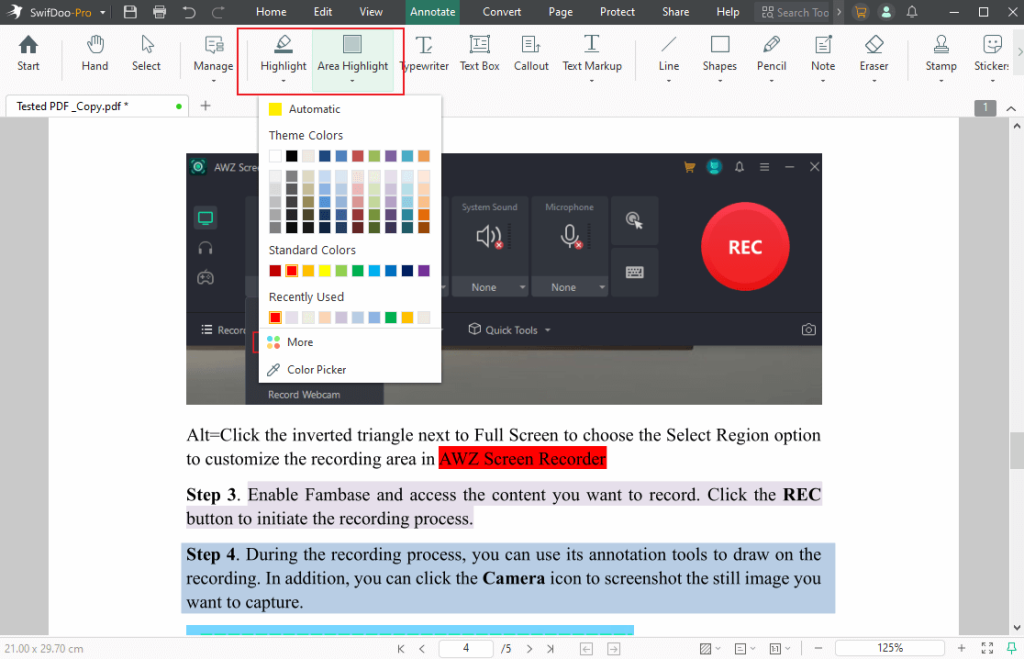 The main interface of SwifDoo PDF