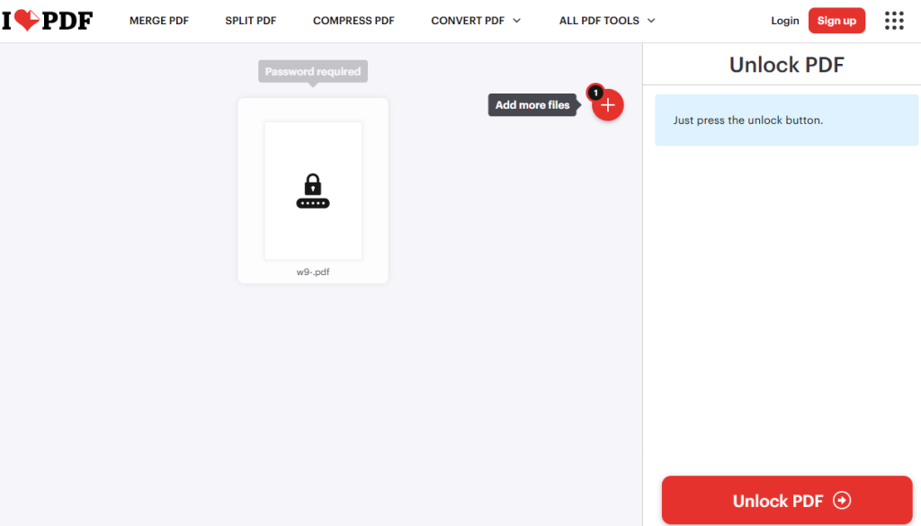 How to Remove a Password in a PDF with iLovePDF 2