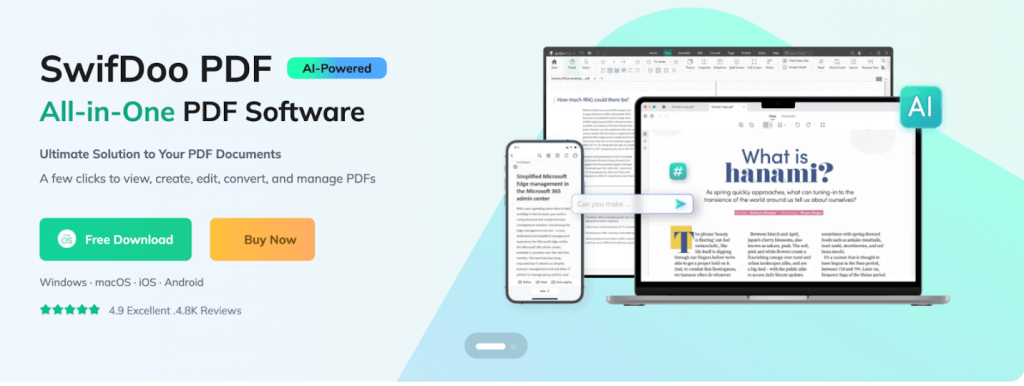 Website page of SwifDoo PDF
