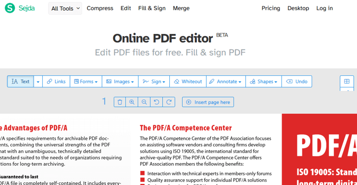 Sejda PDF Editor