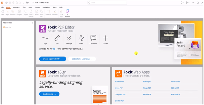 best PDF reader for Windows Foxit Reader