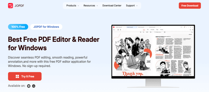 best PDF reader for Windows JOPDF 1
