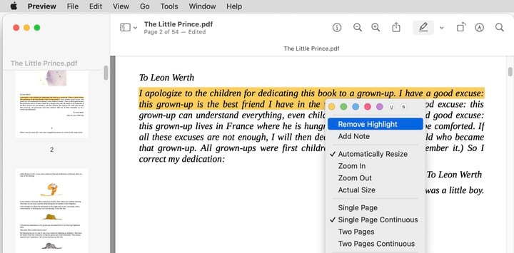 Remove Highlight from PDF in Mac