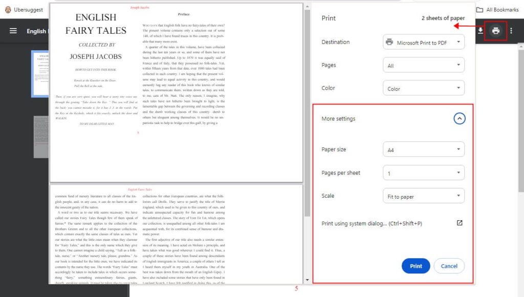 Resize PDF in Chrome