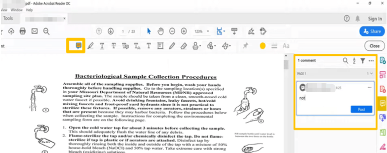 How to Add Comments in a PDF with Adobe Reader 2
