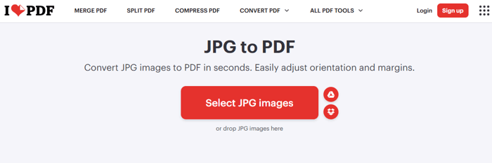 How to Combine JPEGs into One PDF with iLovePDF 1