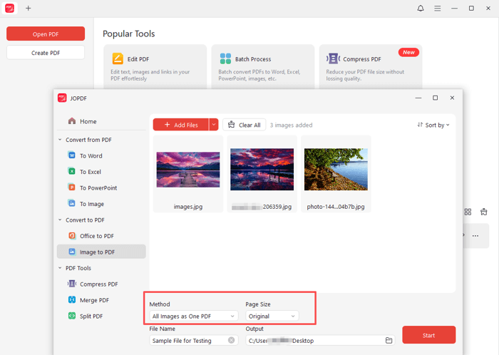 Combine JPGs into One PDF with JOPDF 2