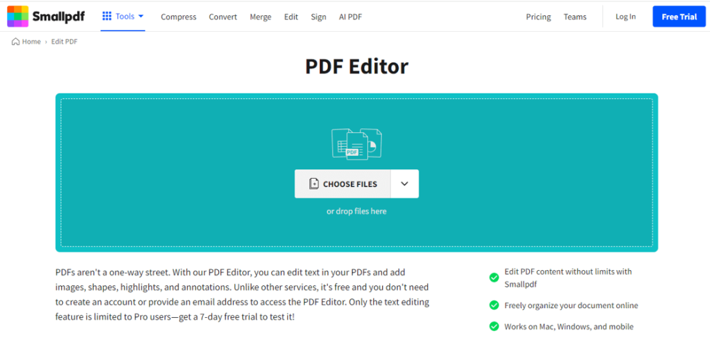 Smallpdf PDF Editor