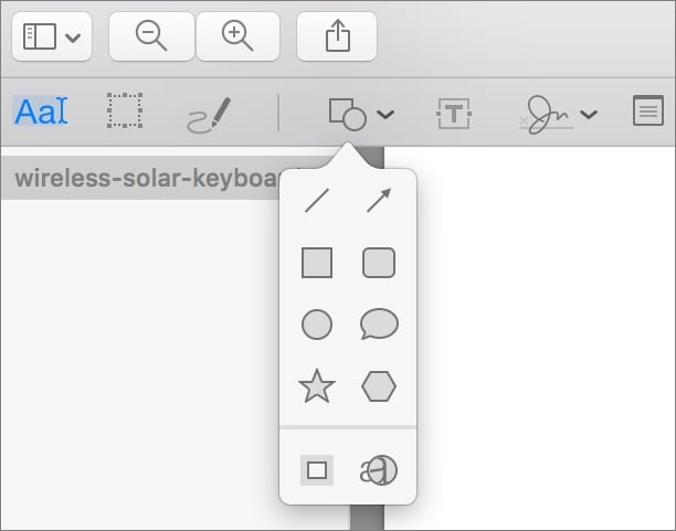 Preview Select Shapes