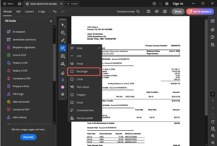 How to Edit a PDF Bank Statement with Adobe Reader 2