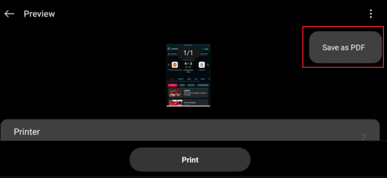 Choose the Save as PDF option
