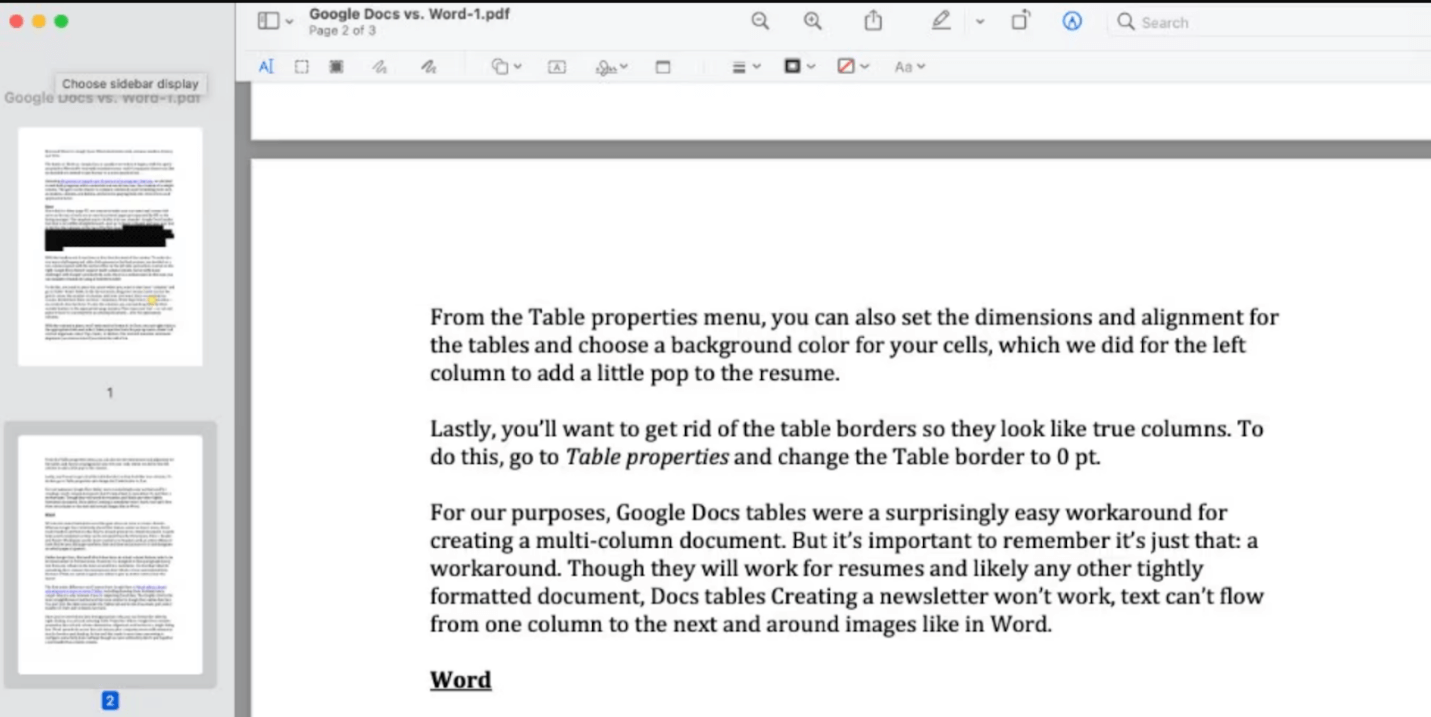 Redline a PDF in Preview