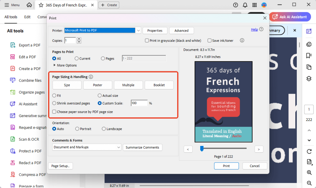 Acrobat Page Sizing & Handling