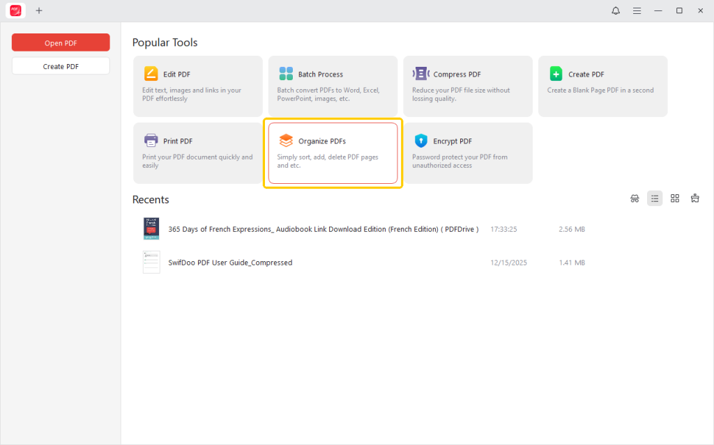 JOPDF Organize Pages