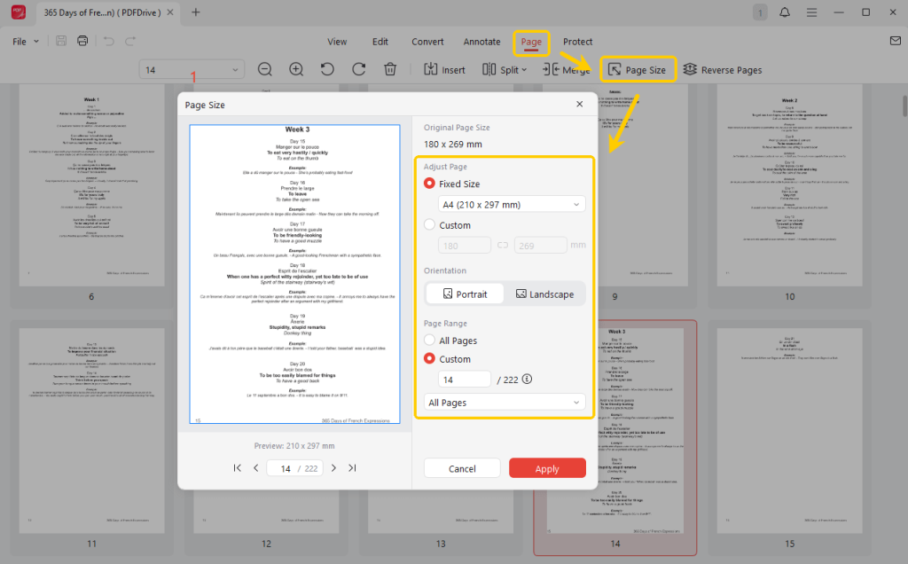 JOPDF Resize Page Size