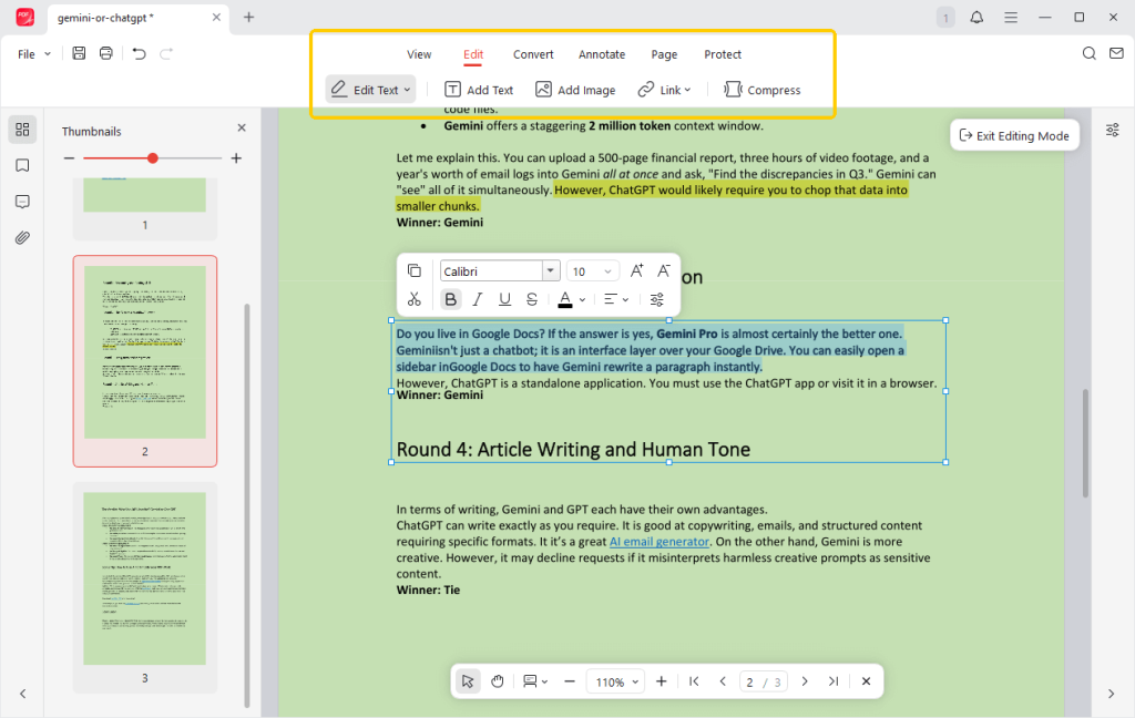 Edit PDF After Conversion