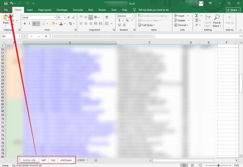 Press Ctrl or Cmd to choose the sheets you want to convert in Microsoft Excel