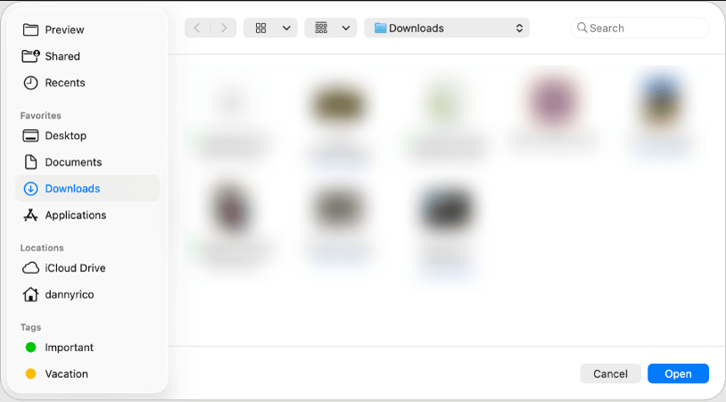 The main interface of Preview
