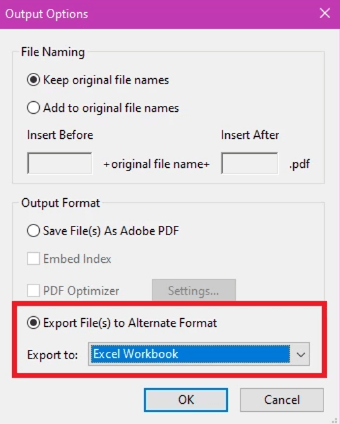 Select the Excel workbook