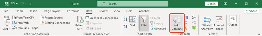 Text to Columns