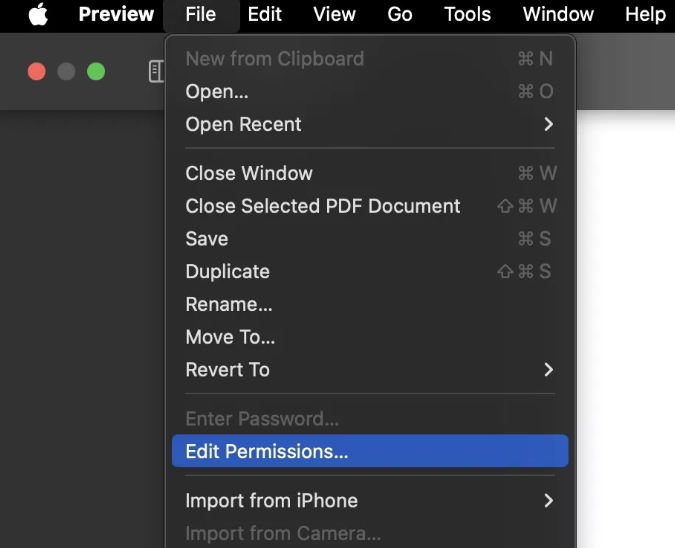 Preview Edit Permissions