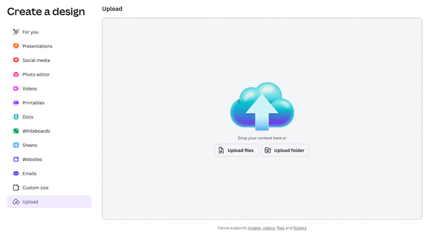 Canva Upload