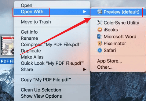 Open your PDF in Preview