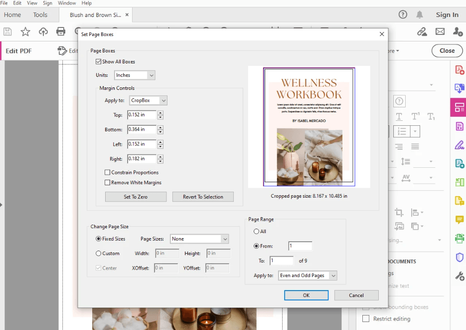 Acrobat Adjust Margins