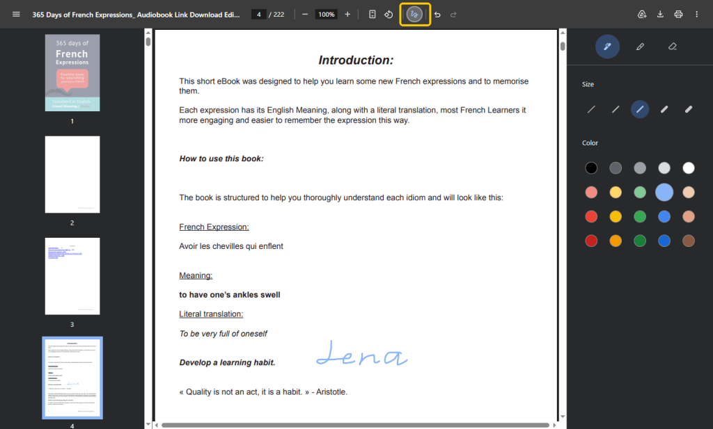 Sign a PDF in Chrome