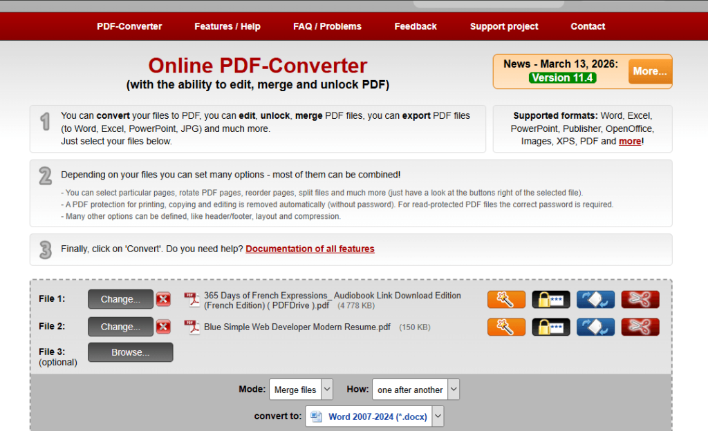 Batch Convert PDF to Word Online