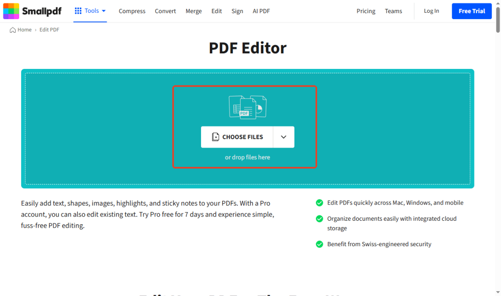 Smallpdf Upload