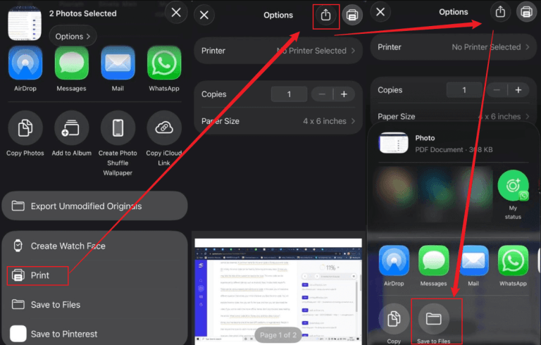 Convert a screenshot to a PDF on iPhone
