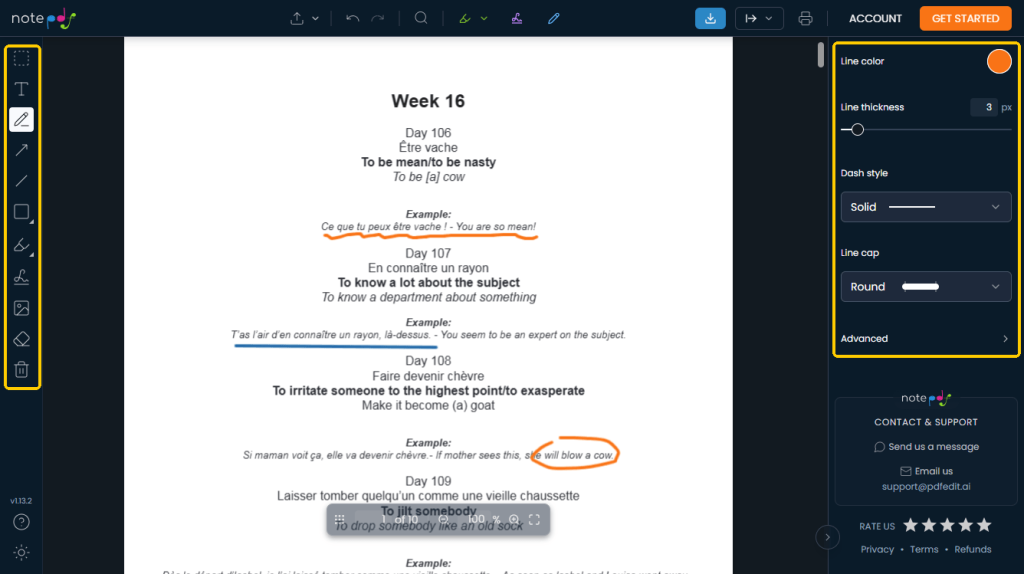 Adjust Drawing Settings