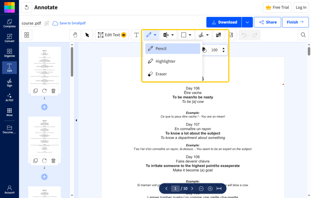 Smallpdf Draw Tool