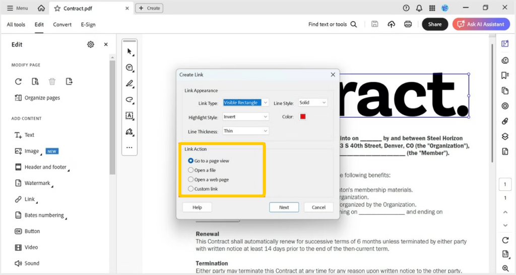 Edit a Link in a PDF with Adobe Acrobat