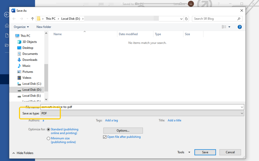 Choose PDF