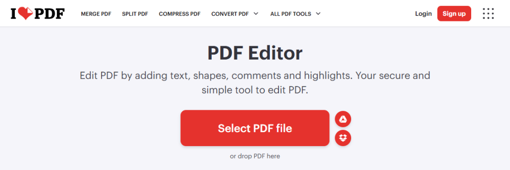 iLovePDF Upload