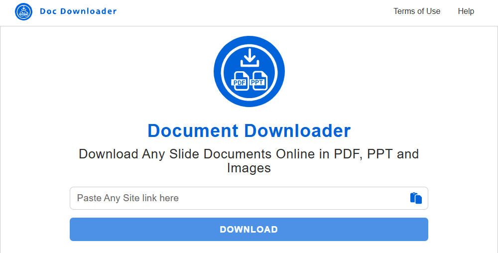 Interface of DocDownloader