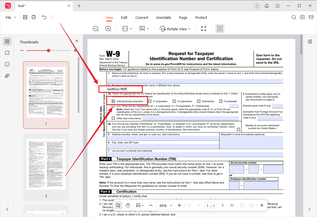Click to fill out the PDF form in JOPDF