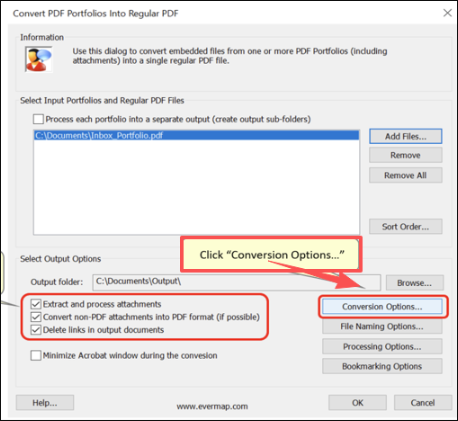 Click Browser to specify the saving path and adjust other output settings in the AutoPortfolio plugin