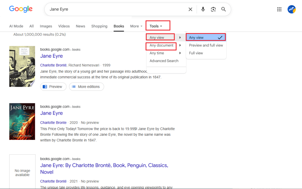 Filter out books that are allowed to be downloaded in Google Books